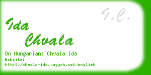 ida chvala business card